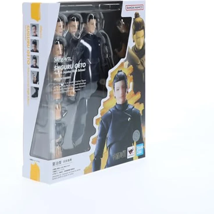 TAMASHII NATIONS Jujutsu Kaisen Suguru Geto Actionfigur, ca. 15,5 cm, 4 optionale Ausdrucksteile, mit Handy Zubehör – Bild 3