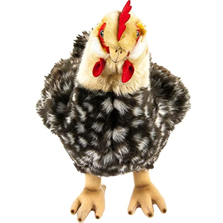 Teddys Rothenburg Kuscheltier Henne Hilde 37 cm grau/braun Huhn mit Ei Plüschhenne Plüschtier – Bild 2