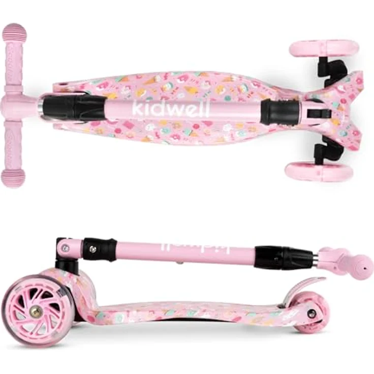 COIL VENTO Dreiradscooter Kinderroller, Tretroller mit ABEC-7-Lagern, 3-stufiger Lenkradverstellung und LED-Rädern – Bild 6