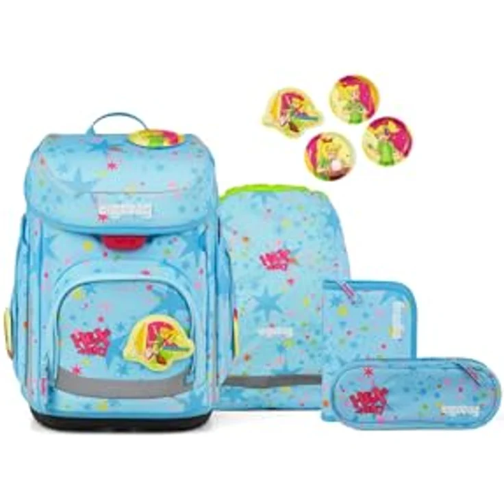 ergobag Schulranzen-Set CUBO Bärhext, 5-teilig, ergonomisch, höhenverstellbar, Your-Size-System, 19 Liter Volumen, reflektierend, ab 1. Klasse – Bild 1