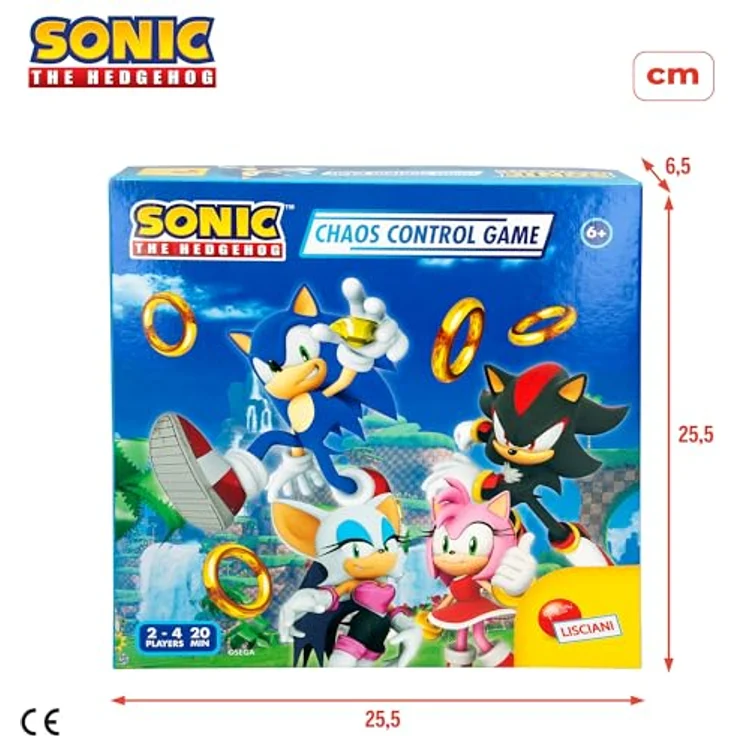 Lisciani SONIC CHAOS CONTROL Interaktives Brettspiel für 2–4 Spieler, Logik- und Reaktionsspiel ab 6 Jahren, 20 Minuten Spielzeit mit Sonic-Figuren – Bild 3