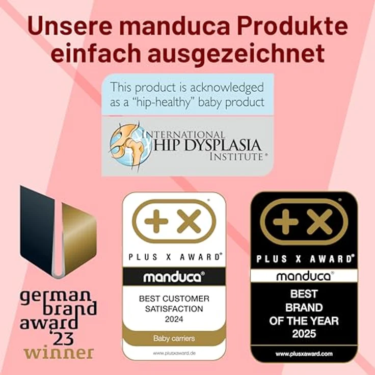 Manduca XT Special Edition, Babytrage der Happy Kollektion mit ergonomischer Passform und stufenlos verstellbarer Stegbreite – Bild 7