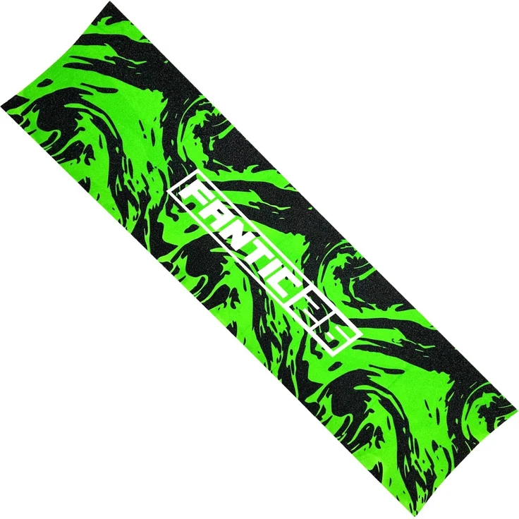 Fantic26 Stuntscooter Fantic26 Stunt-Scooter Griptape 58,5cm x 15,5cm Swirl Schwarz/Grün, reißfestes/wasserfestes PVC Material, maximale Deck Größe 15,5cm x 58,5cm, extra starker Kleber – Bild 1
