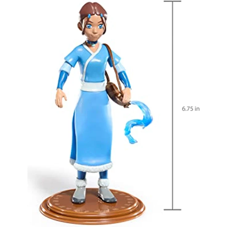 Noble Collection Avatar The Last Airbender Bendyfigs Biegefigur Katara, 18 cm, aus PVC und ABS, flexibel in vielen Positionen – Bild 5