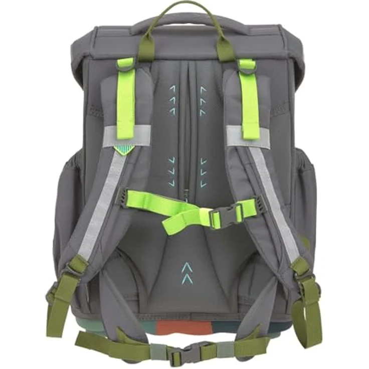 LÄSSIG Schulranzen Unique School Set Slim 7-teilig, ergonomisches Tragesystem, 21 L Volumen, anthrazit – Bild 4