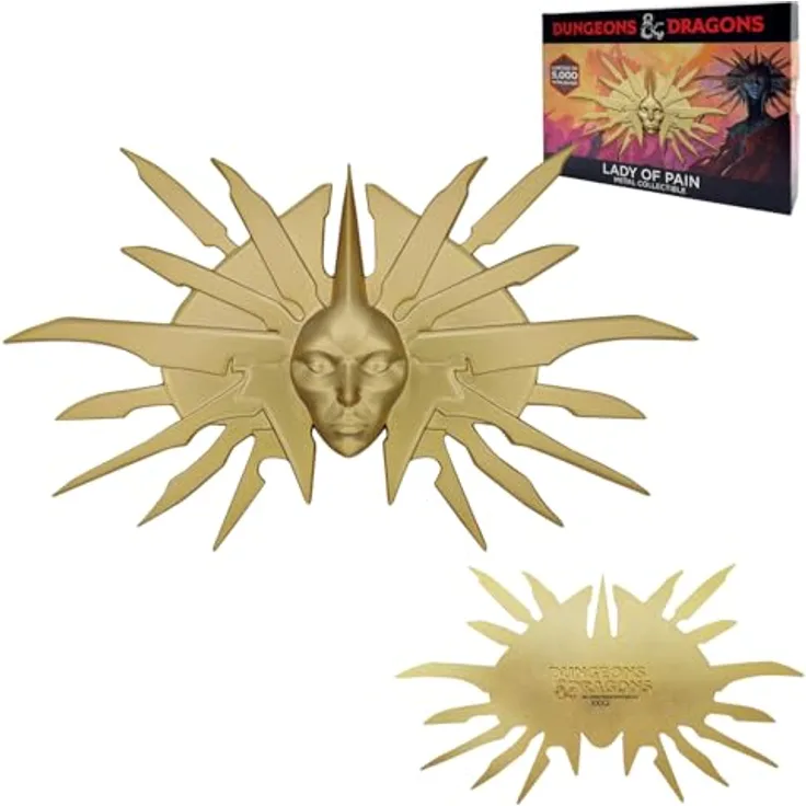 Fanattik Dungeons & Dragons médaillon Lady of Pain Limited Edition, Goldfarbene Sammleredition mit stark geprägtem Design, limitiert auf 5.000 Stück weltweit