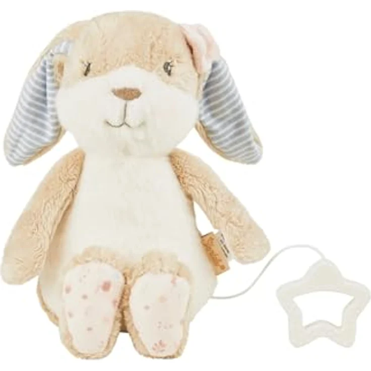 Sterntaler Spieluhr M Hase Hanni, Baby Kuscheltier mit herausnehmbarem Spielwerk und Musik "La Le Lu", waschbar, hellbraun – Bild 3