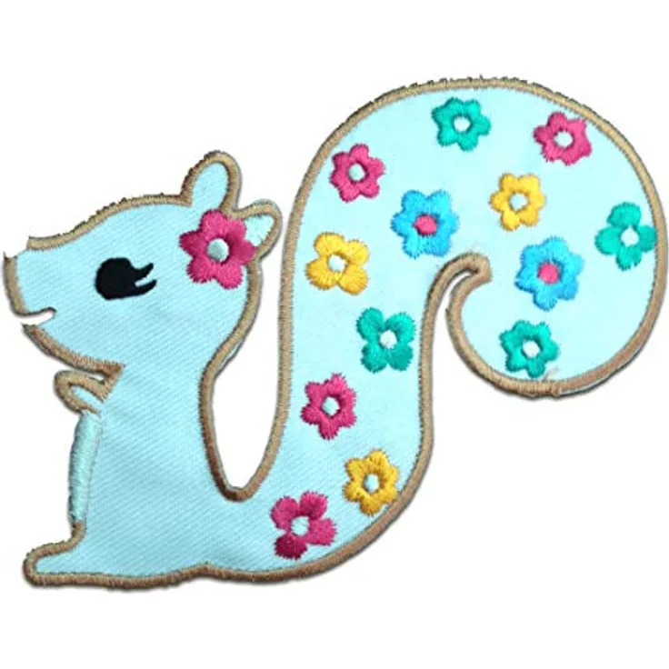 Catch the Patch Eichhörnchen Aufbügler, 11,1 x 8,1 cm, kreative Applikation für Kleidung, Schulranzen, Jeans & Rucksäcke – leicht zu verarbeiten, made in Germany
