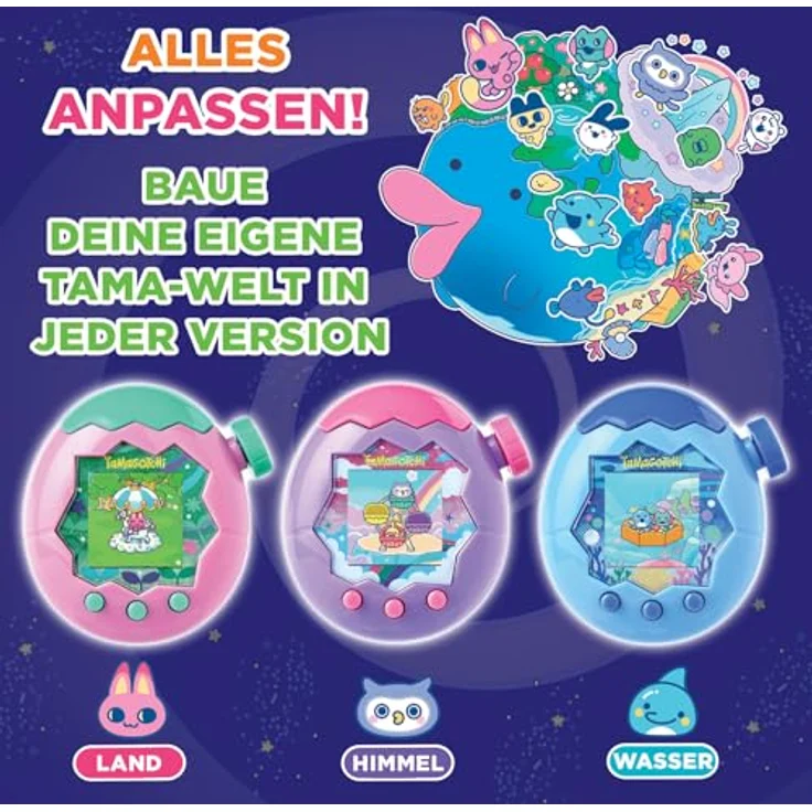 Bandai Tamagotchi Paradise Land Pink, interaktives Lernspielzeug mit Zoom-Regler, Minispielen und Freundeverbindung – Bild 5