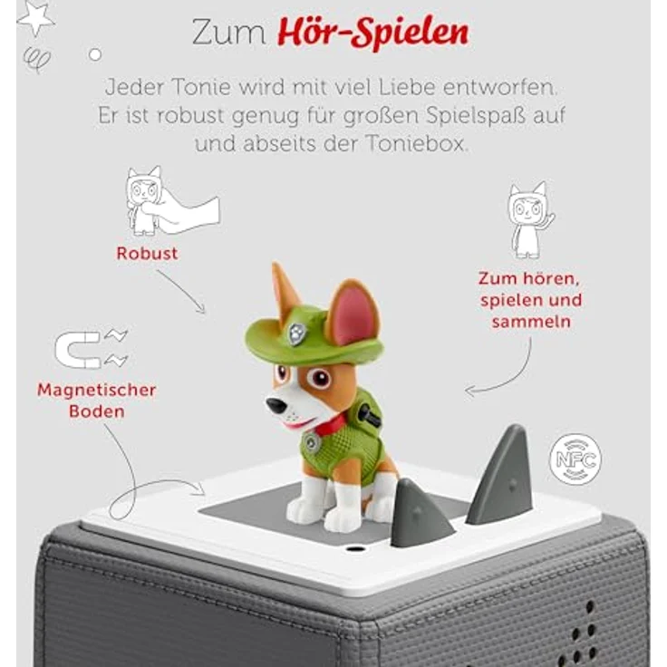 tonies Hörspielfigur Paw Patrol - Hier kommt Tracker, 6 heldenhafte Hunde und neuer Fellfreund, blau – Bild 3