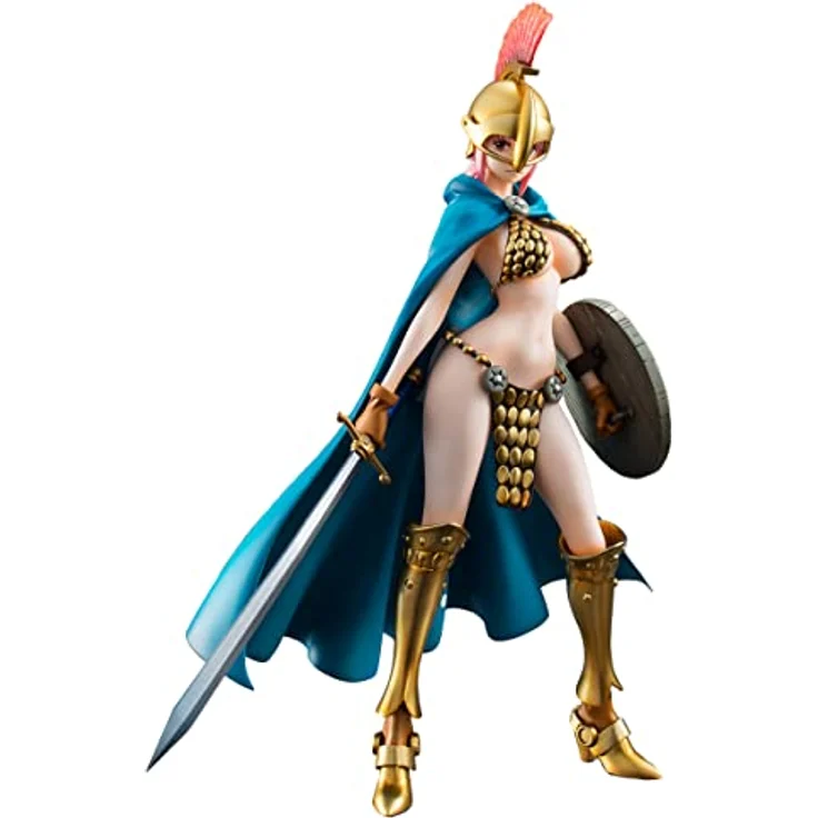 MegaHouse One Piece Sailing Again Gladiator Rebecca (Limited) Sammelstatue - ca. 220 mm hoch, mit zwei verschiedenen Ausdrücken, abnehmbarem Umhang und Schwert – Bild 1