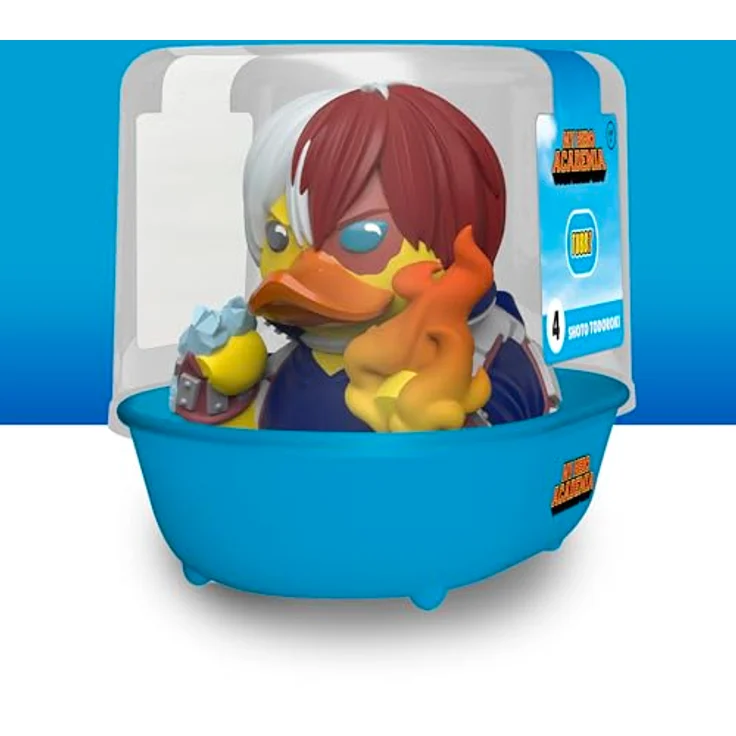 TUBBZ Erstausgabe: My Hero Academia - Shoto Todoroki, Cosplaying-Gummiente Vinylfigur, 9 cm groß, in Verpackung mit MHA-Logo – Bild 2