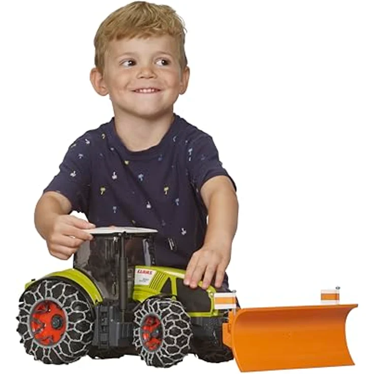 Bruder® Claas Axion 950, Spielzeug-LKW mit Schneeketten, höhenverstellbarem Räumschild und verstellbarer Heckkupplung – Bild 5