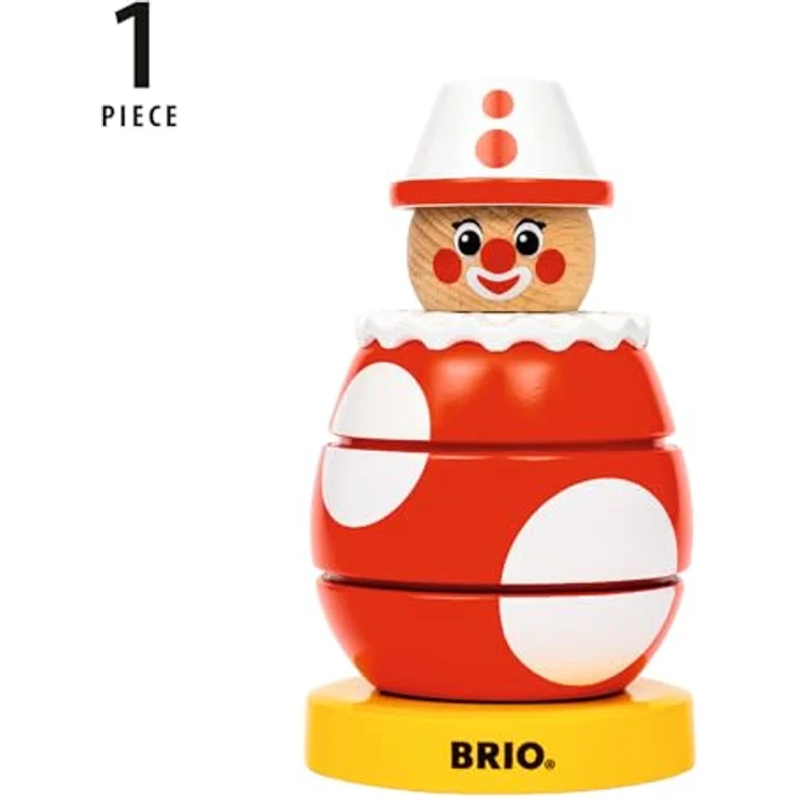 BRIO® Greifling Drück- & Dreh-Clown, FSC®-geschütztes Holzspielzeug zur Förderung der Feinmotorik – Bild 8
