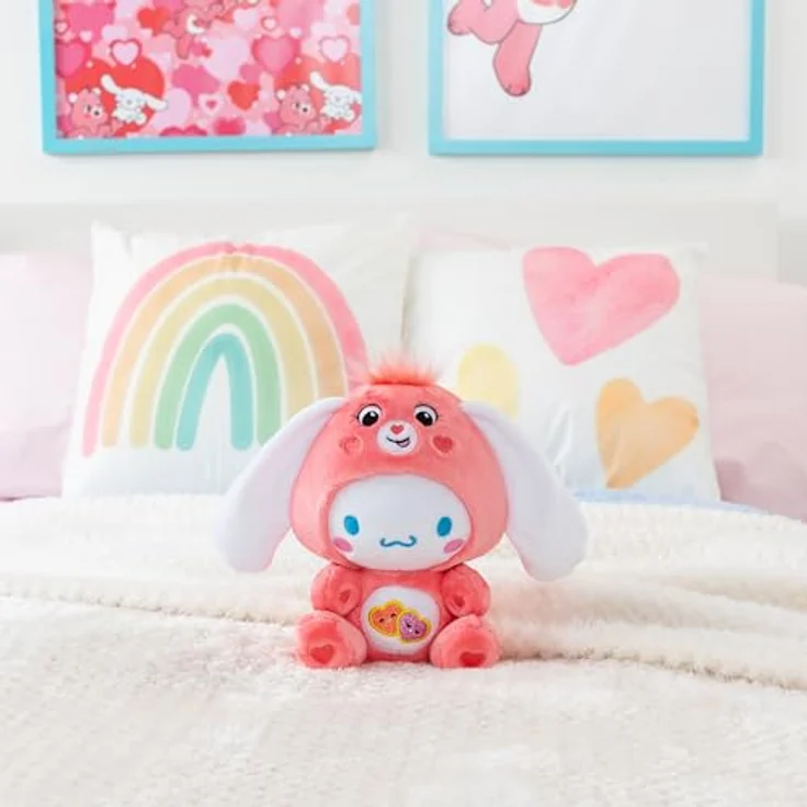 Troetelbeertjes Care Bears 22Cm Plush - Cinnamoroll As Love - A - Lot Bear, Weicher Plüsch-Teddybär mit Belly Badge-Design, modern und kuschelig – Bild 6