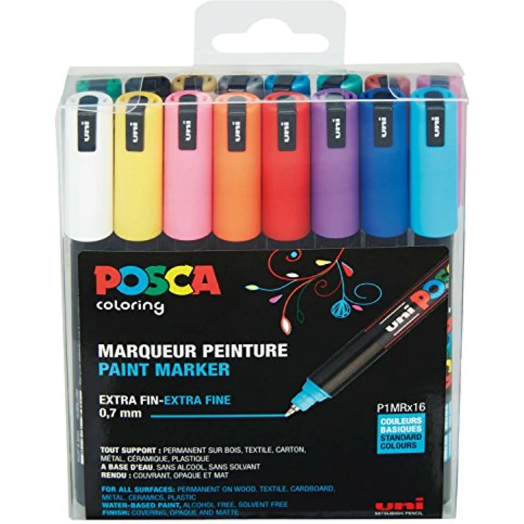 POSCA marker sćt PC-1MR 16 ass. std. colors – Bild 2