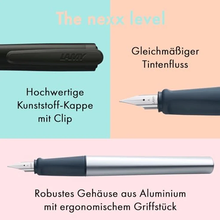 LAMY Füller nexx 037 SCHWARZ Stärke A, Linkshänder geeignet – Bild 5