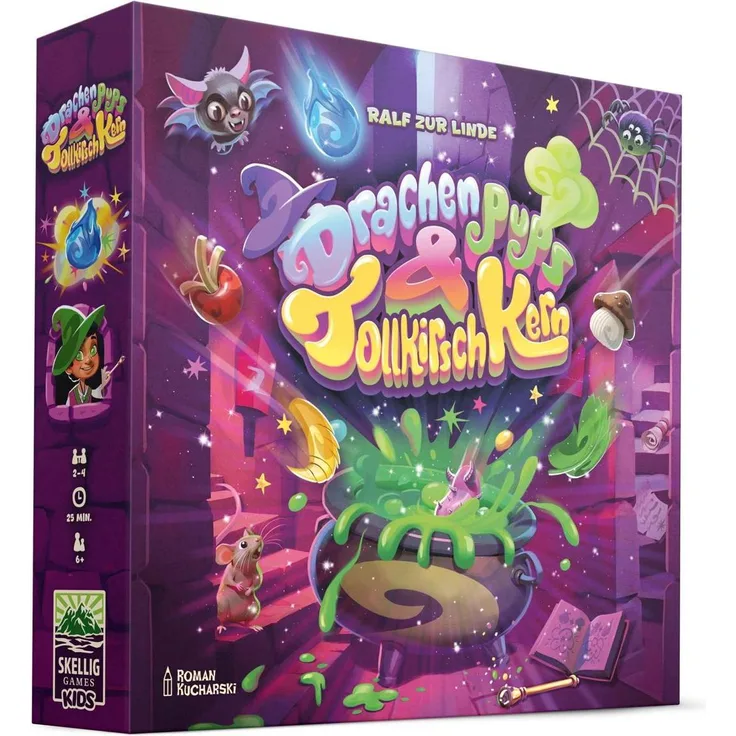 Skellig Games Drachenpups & Tollkirschkern – Brettspiel für 2-4 Spieler, magischer Zaubertrank-Wettlauf im Schlosskeller
