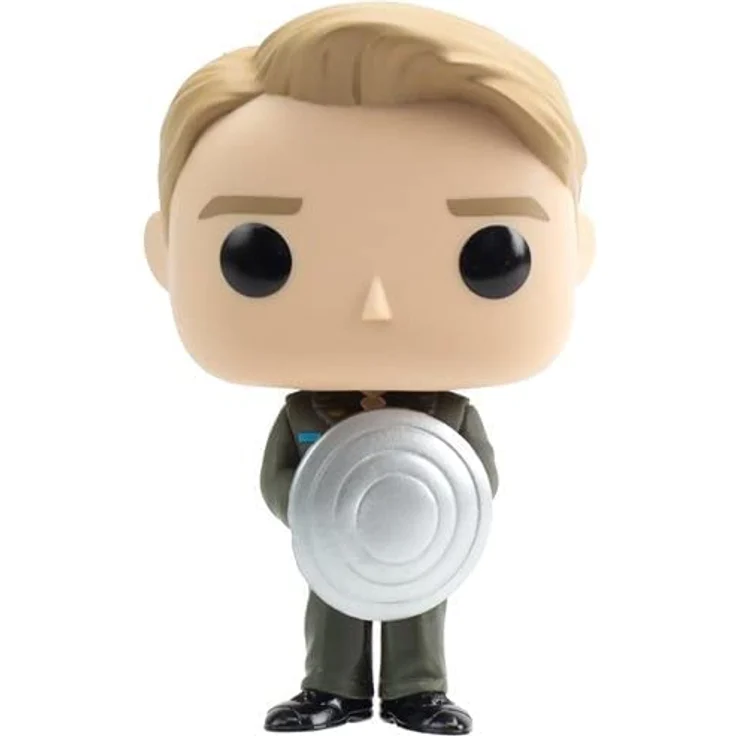 POP Marvel: Cap with Prototype Shield Metallic (Captain America) Special Edition [POP-0999] Vinylfigur, Wackelkopf, ca. 4" groß – Bild 2