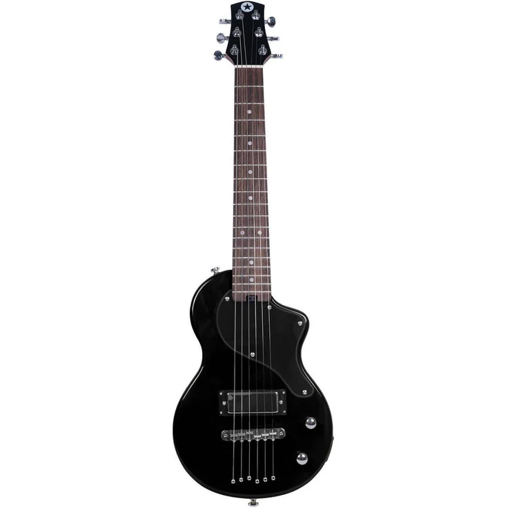 Blackstar Carry-On ST Guitar, elektrische Reisgitarre mit 19 Bünden und Mini-Humbucker-Tonabnehmer, Schwarz