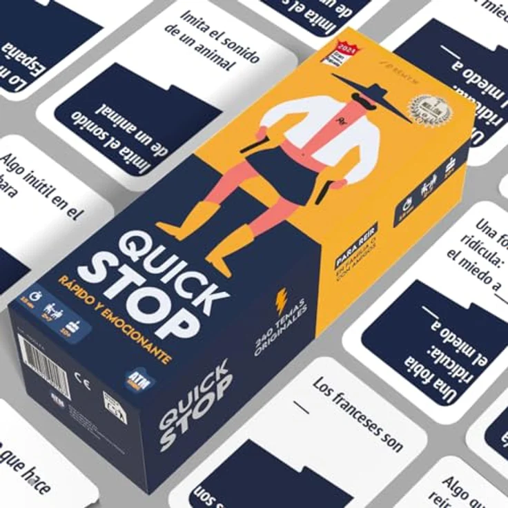 ATM Gaming GUATAFAC Quick Stop, Dynamisches Kartenspiel für 2-7 Spieler, Kreativität und Schnelligkeit, ab 10 Jahren, nachhaltig produziert – Bild 3