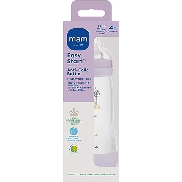 MAM Easy Start Anti-Colic matt, 320 ml, Giraffe – Bild 2
