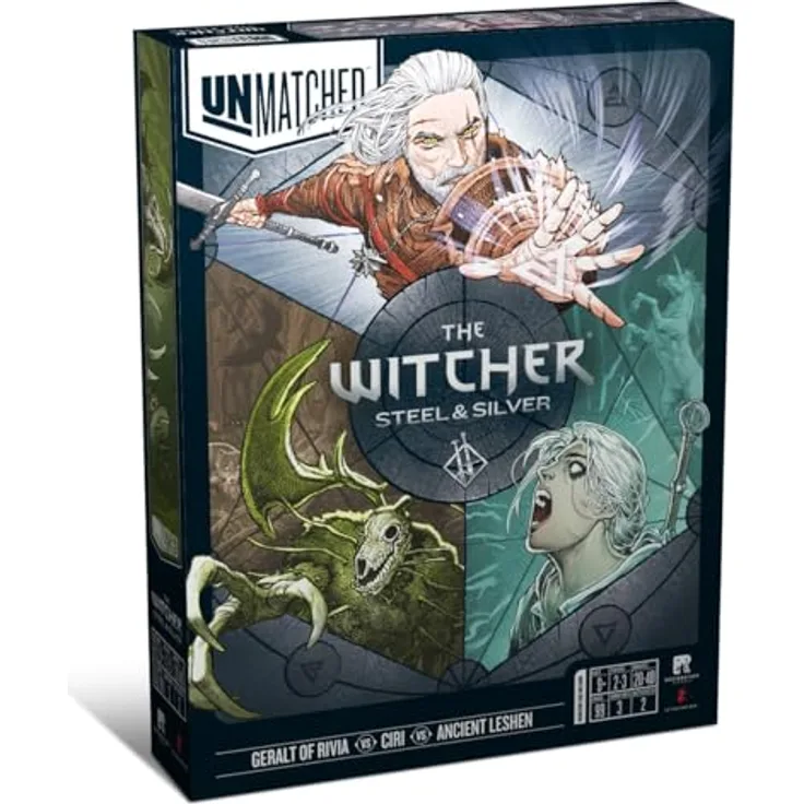 IELLO Unmatched: The Witcher – Steel & Silver, Brettspiel für strategische Duelle