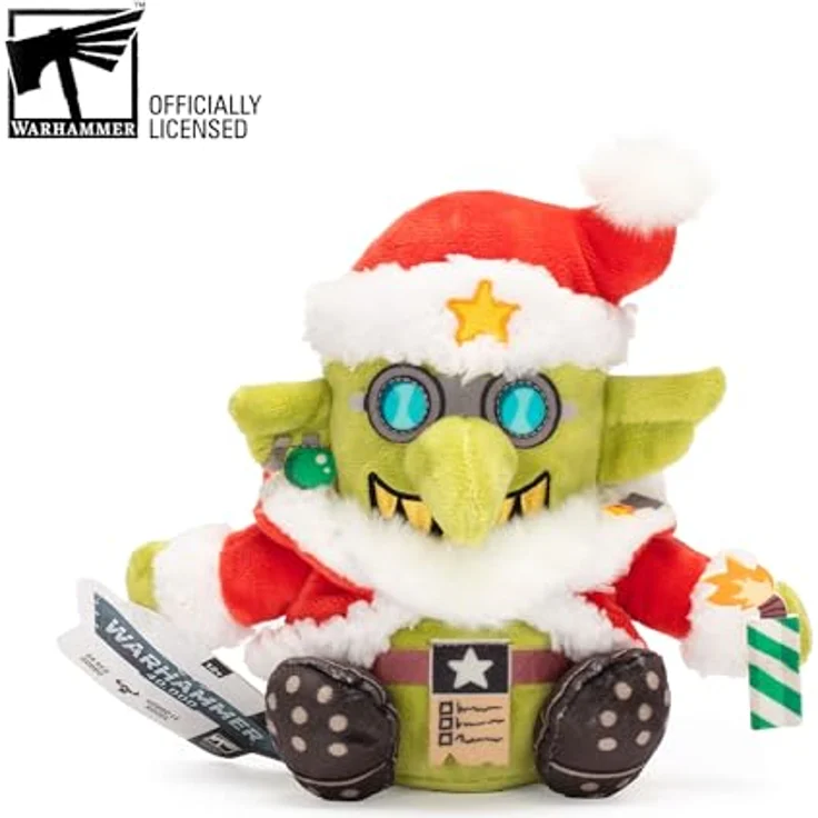 TOMY Warhammer Da Red Gobbo Plüschfigur, festlicher Goblin aus Warhammer 40.000 mit Grotmas Bombe, offiziell lizenziertes Sammlerstück für Jugendliche und Erwachsene, ab 12 Jahren – Bild 2