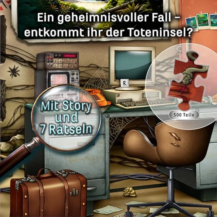 EXIT® Puzzle Die drei ??? Toteninsel, 500 Teile mit packender Escape-Story und versteckten Rätseln – Bild 3