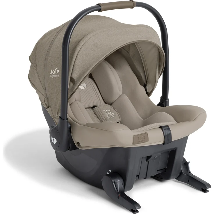 Joie i-Level Pro Babyschale Sandstone, ab Geburt, mit TriProtect, Memoryschaum & XXL-UV50+ Verdeck, 0–13 kg
