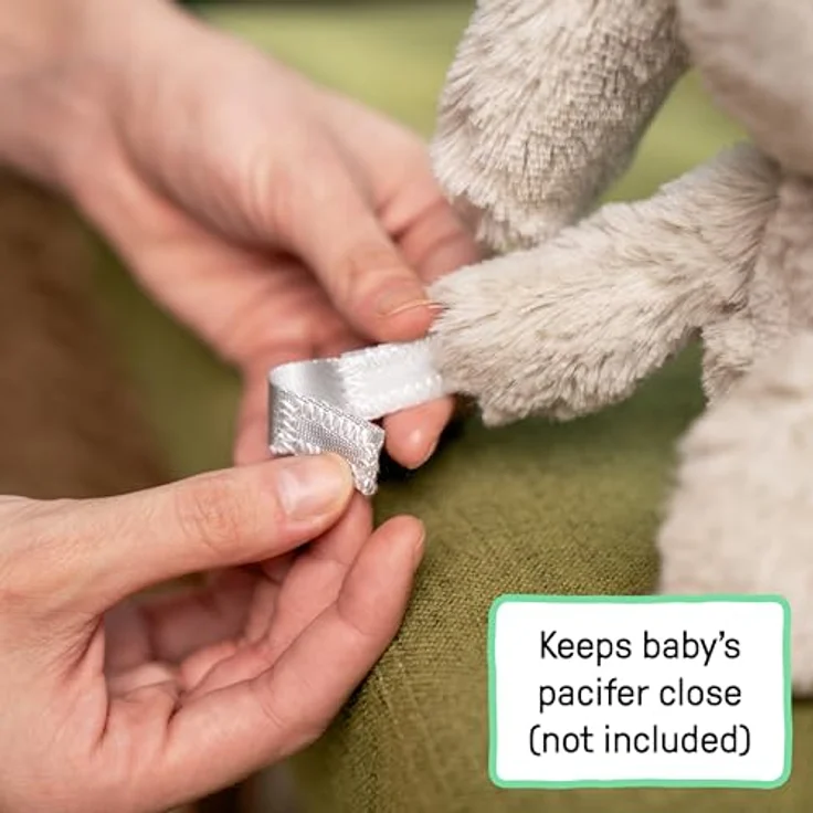 Ingenuity Sylvi Cuddle Pal, Baby Beruhiger mit Schrei-Aktivierung, 10 Beruhigende Melodien, Plüsch Hase, ab 0+ Monaten, mit leuchtendem Bauch in 5 Farben – Bild 4