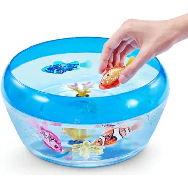ROBO ALIVE Robo Fish Series 3 Roboter-Fisch, 2er Pack, Blau und Rot, schwimmt in mehrere Richtungen, batteriebetrieben, Spielzeugfisch, Poolspielzeug – Bild 6