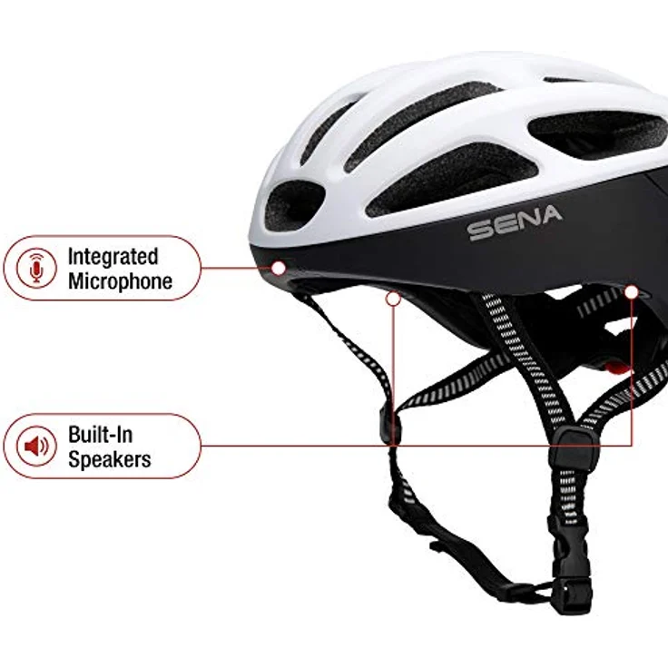 Sena R1 der Smarte Fahrradhelm (Matte White, L) – Bild 2