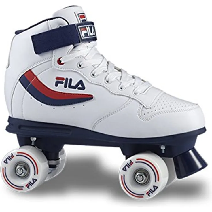 FILA SKATES ACE Inline Skate, White/Blue/RED, 41 - Aluminium-Struktur, ABEC-7-Kugellager, komfortabel & verstärktes Obermaterial