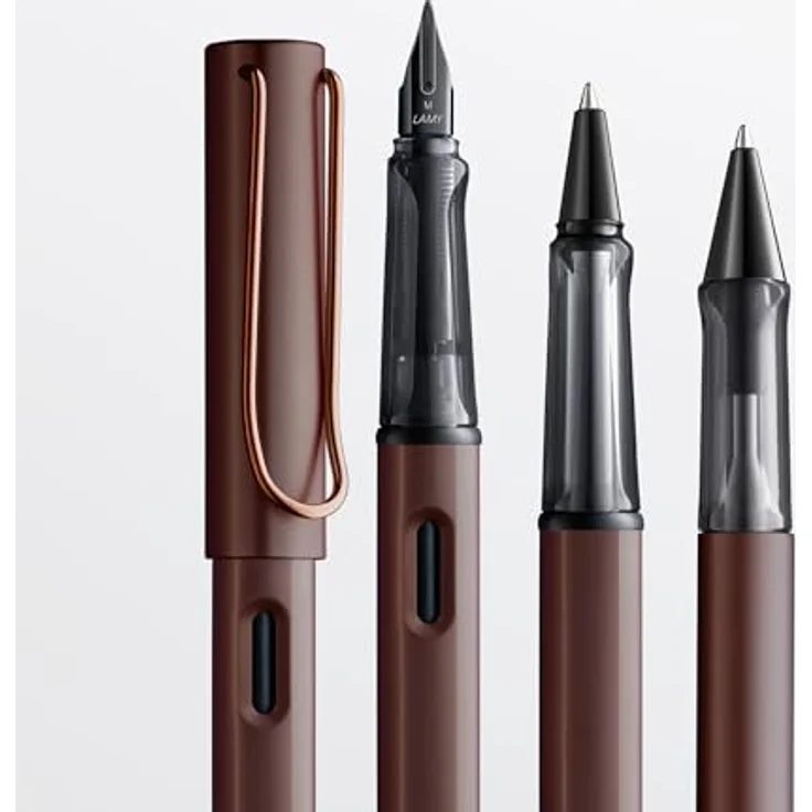 Lamy Kugelschreiber Lx Au, metallische Oberfläche, braun, schwarz, 0,5 mm Strichbreite, hergestellt in Deutschland – Bild 5