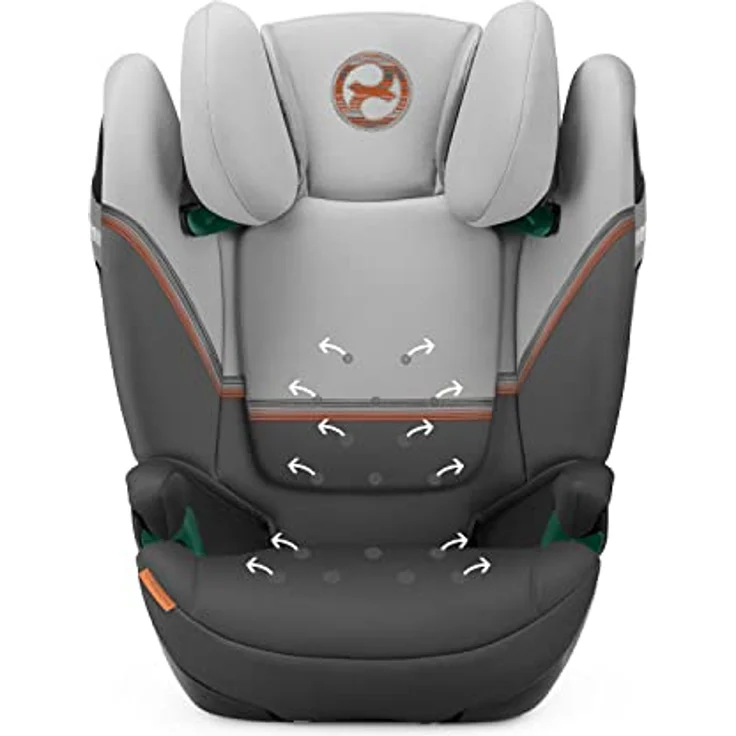 CYBEX Gold Kindersitz Solution S2 i-Fix, Für Autos mit und ohne ISOFIX, 100 - 150 cm, Ab ca. 3 bis 12 Jahre (15 - 50 kg), Lava Grey – Bild 7