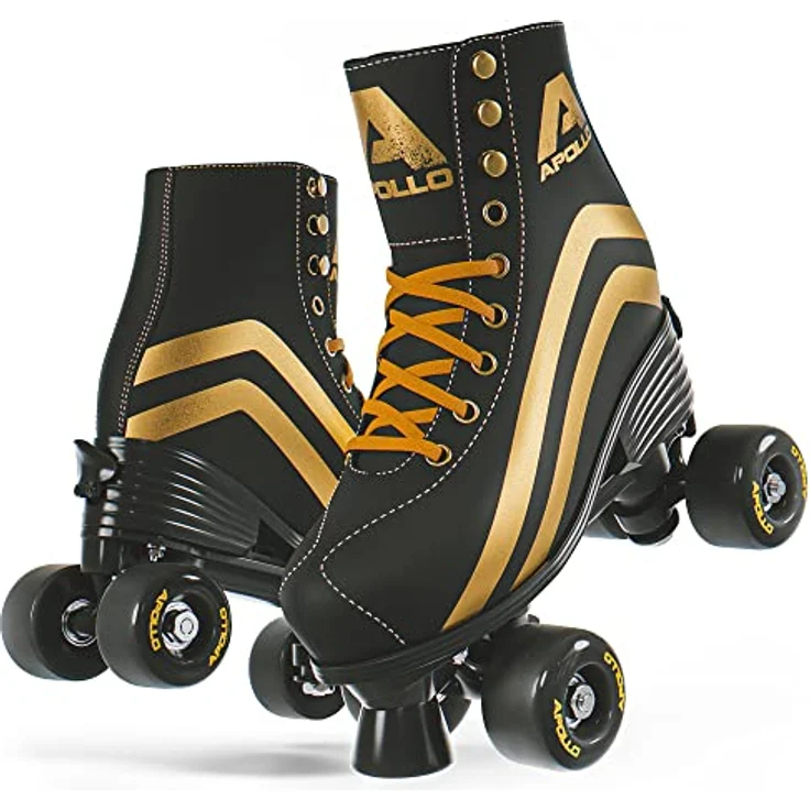 Apollo Disco Roller, Classic Roller | Rollschuhe für Kinder und Erwachsene | größenverstellbare Quad-Skates, 3 Größen, verstellbar von 31 bis 42 | Rollschuhe Damen in schicken Designs – Bild 1