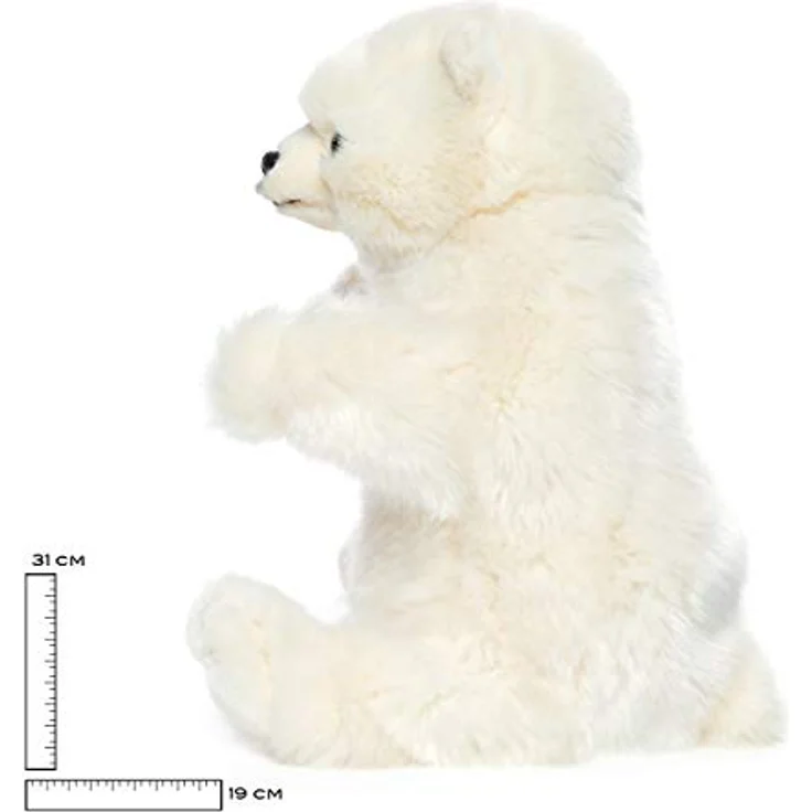 Hansa Creation Handpuppe Eisbär, flauschiges Kuscheltier mit robustem weißen Fell – Bild 10