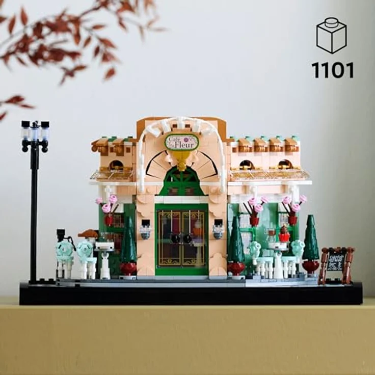 LEGO Icons 10362 Französisches Café Bausatz, 1.101 Teile, Detailreiches Modell eines französischen Bistros – Bild 2
