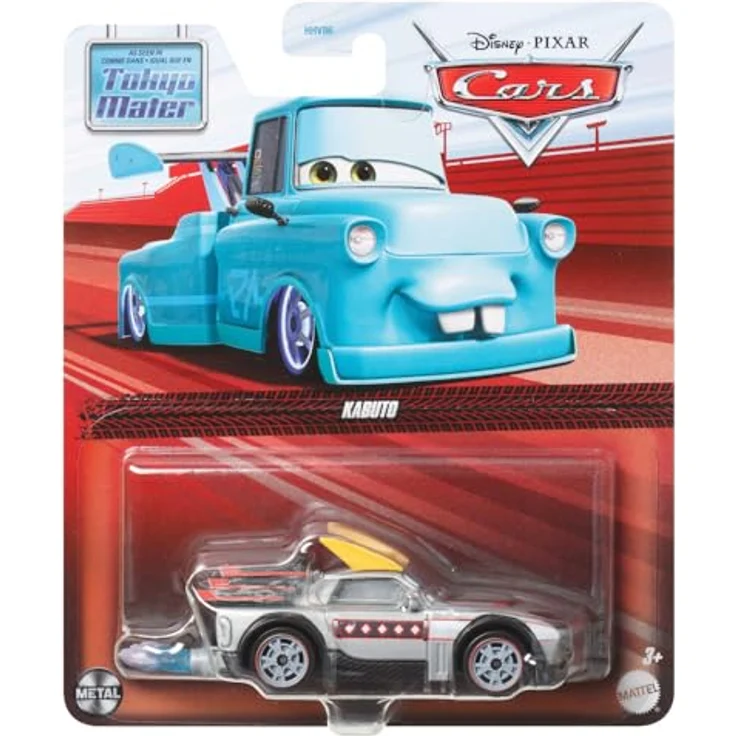 Disney Cars Spielzeug-Rennwagen Kabuto HKY56 1:55 Autos Mattel Metall Druckguss – Cast 1:55 Auto, Tokyo Mater, geeignet ab 3 Jahren – Bild 3