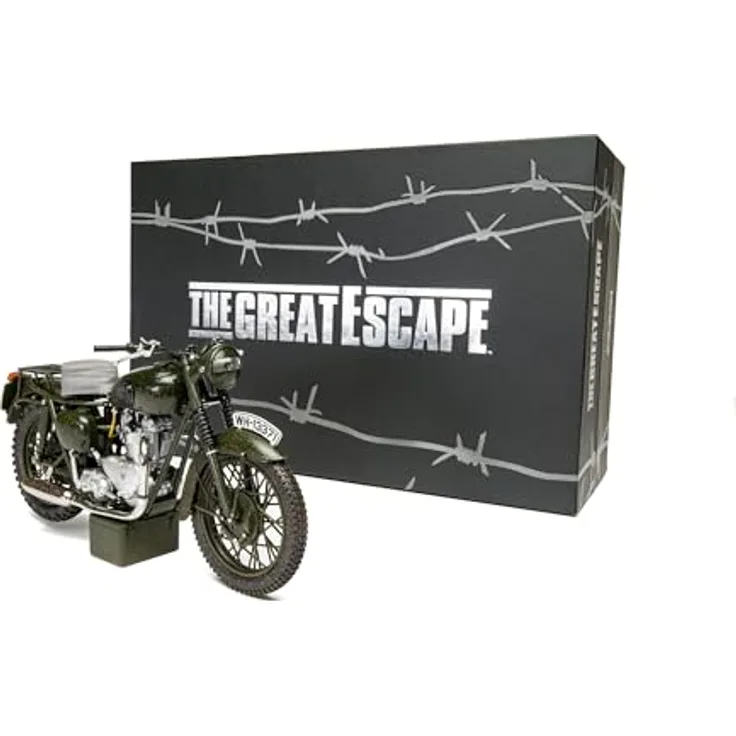 Corgi CC08501 The Great Escape – Triumph TR6 Trophy, verwittertes Modellfahrzeug als Hommage an den Filmklassiker