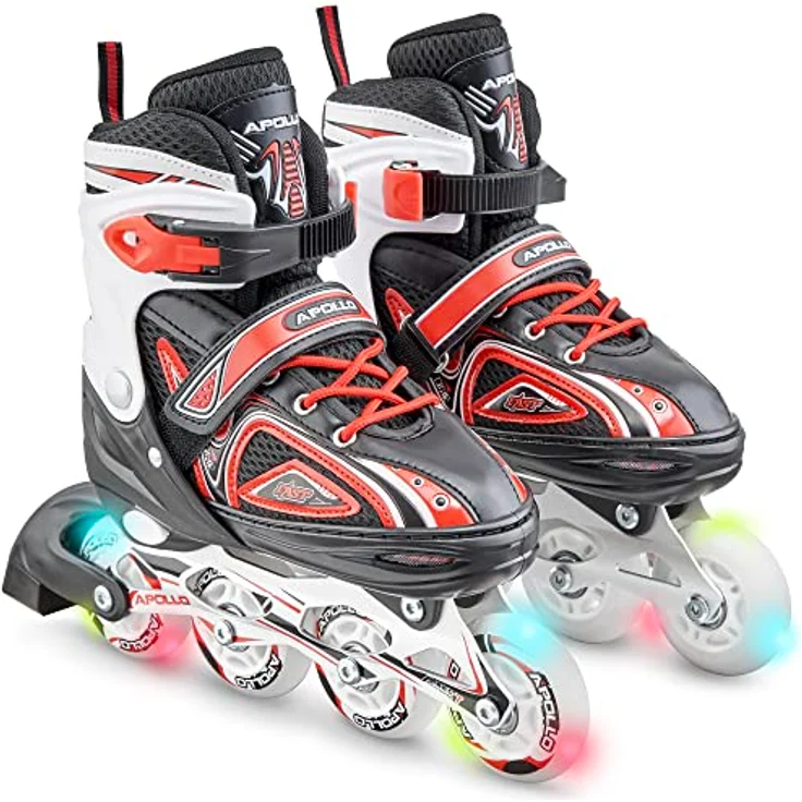 Apollo Super Blades X Pro | größenverstellbare Inliner für Kinder, Damen und Jungen | LED Inlineskates, 70 mm High-Rebound-Rollen, ABEC 7 Kugellager, blau - Preisvergleich – Bild 1
