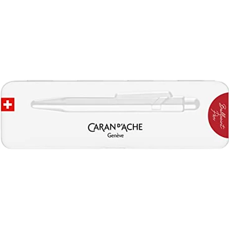 Caran d'Ache 849 Colormat-X, Kugelschreiber mit Etui, rot, farbenfrohe Regenbogenkollektion
