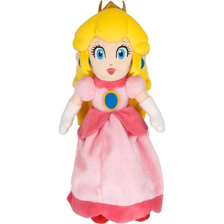 Sanei Nintendo Super Mario Plüsch Peach, 26 cm - Kuscheltierfigur