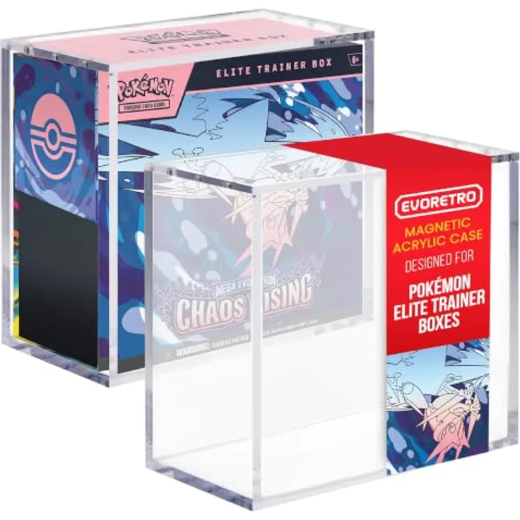 Evoretro Acrylschutz für ETB Elite Trainer Box, mit Magnetverschluss, 1 Stück, 19,3 x 9,11 x 16,76 cm