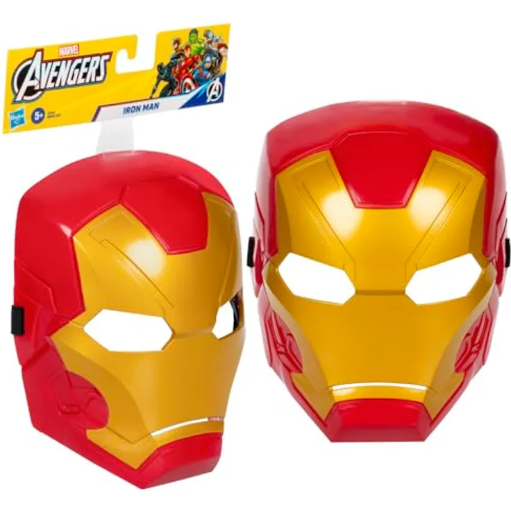 Marvel Avengers Iron Man Rollenspielmaske, Kostümzubehör für Kinder ab 5 Jahren, einstellbares Band für die meisten Nachwuchshelden