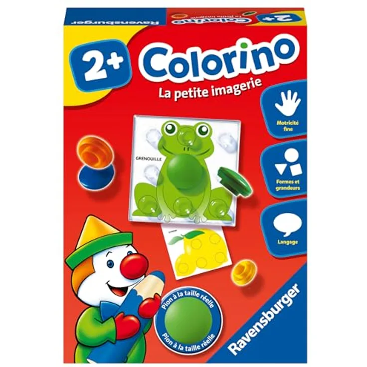 Ravensburger Colorino The little imagery, Brettspiel zur Farb- und Worterkennung für Kinder, orange