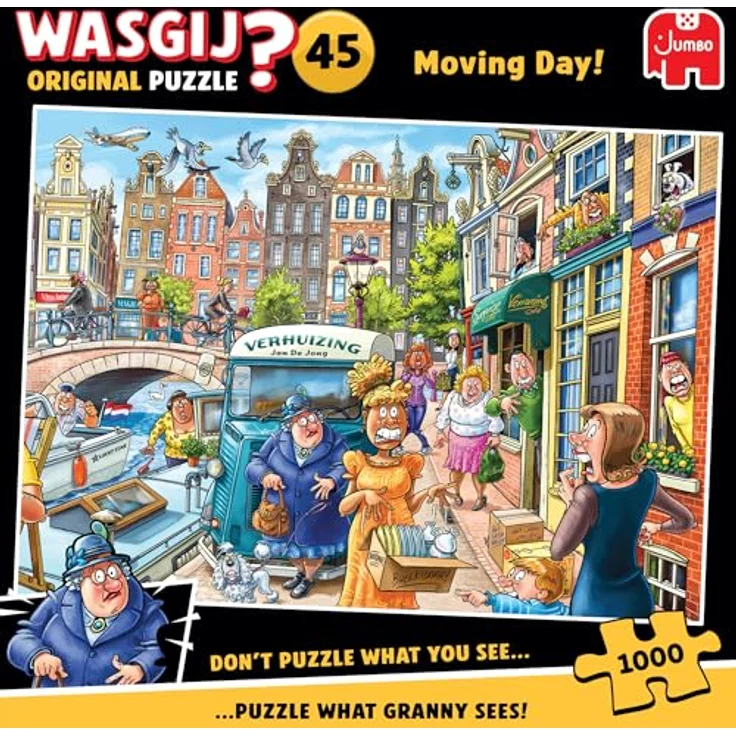 Jumbo Wasgij Original 45 Moving Day 1000 Teile Puzzle für Erwachsene - Bunt, Herausfordernd & Brainteasing - 100% recycelter Karton Jumbo – Bild 1