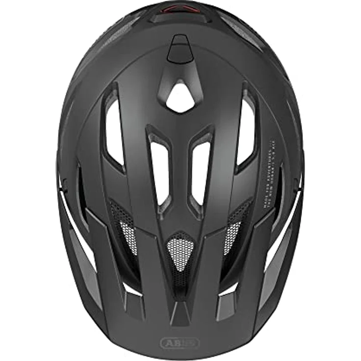 ABUS Stadthelm Urban-I 3.0 ACE - sportlicher Fahrradhelm mit LED-Rücklicht, verlängertem Schirm und Magnetverschluss - für Damen und Herren - Schwarz, Größe M – Bild 2