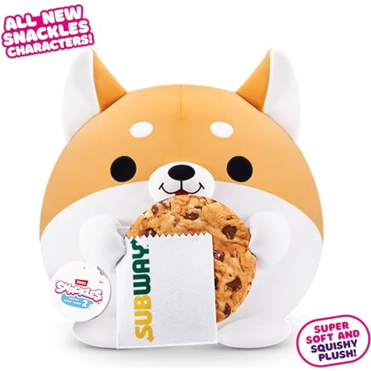 ZURU Snackles Serie 2, 40 cm Snackle (Shaun), kuschelig-weiches Plüschspielzeug mit lizenziertem Snackmarken-Accessoire – Bild 2